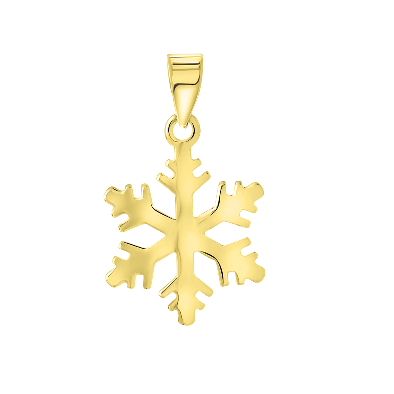 14 Karaat geelgouden hanger sneeuwvlok