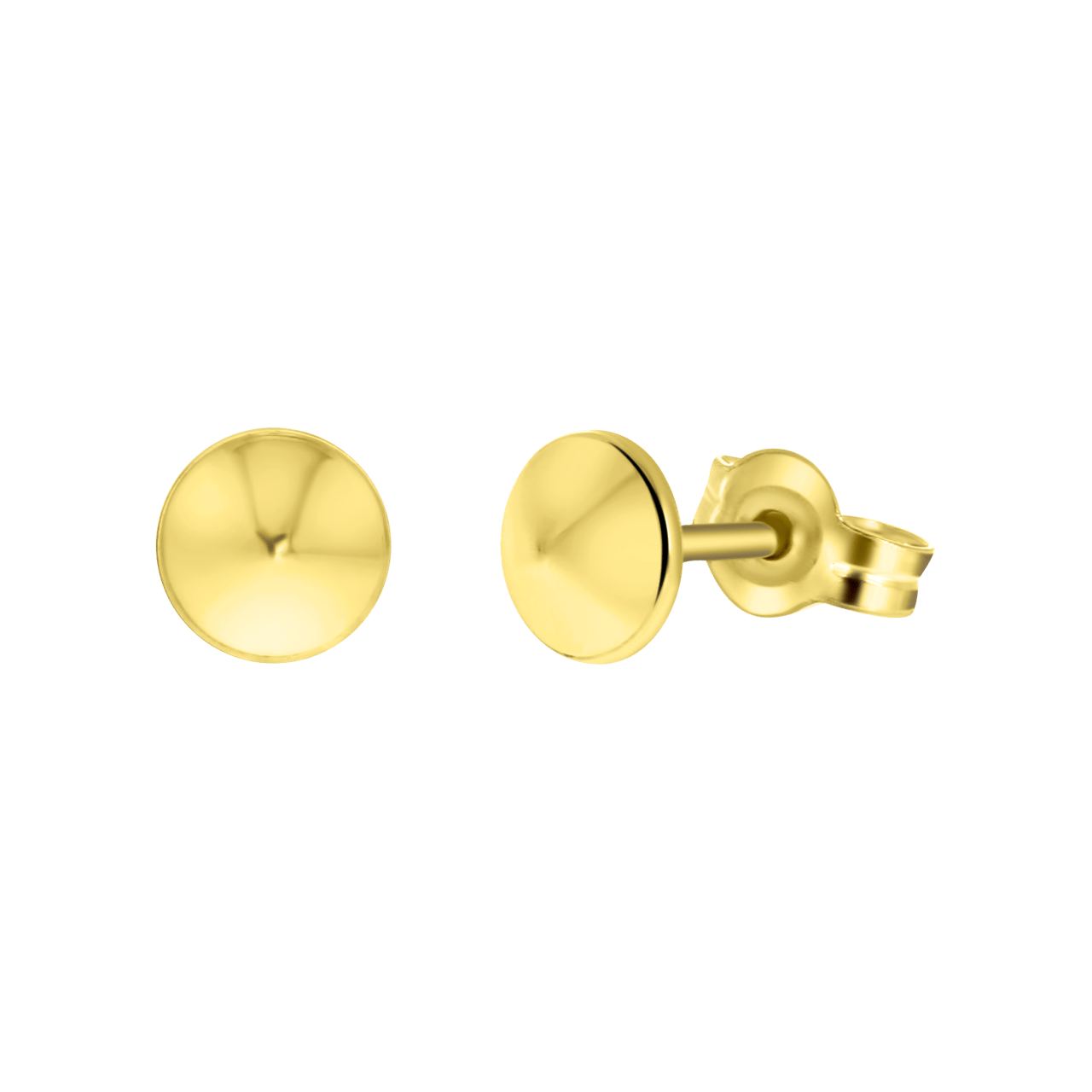 14 Karaat geelgouden oorbellen rond