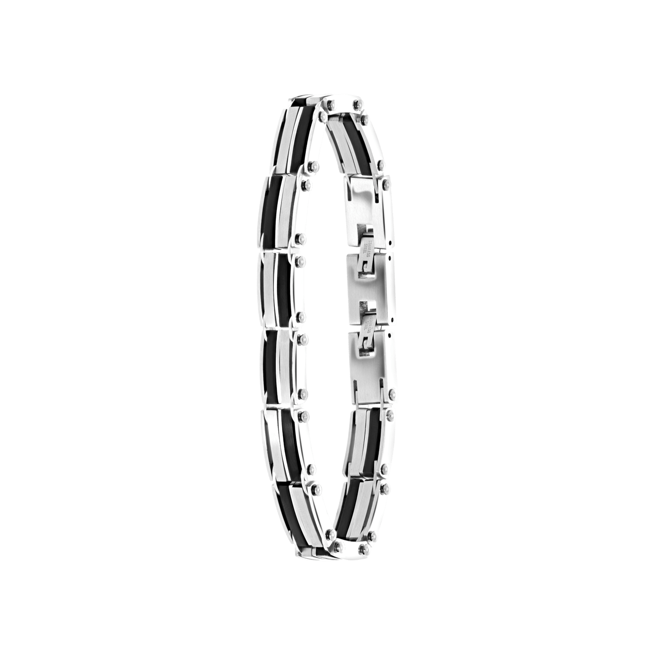 Jungenarmband, Edelstahl/schwarz