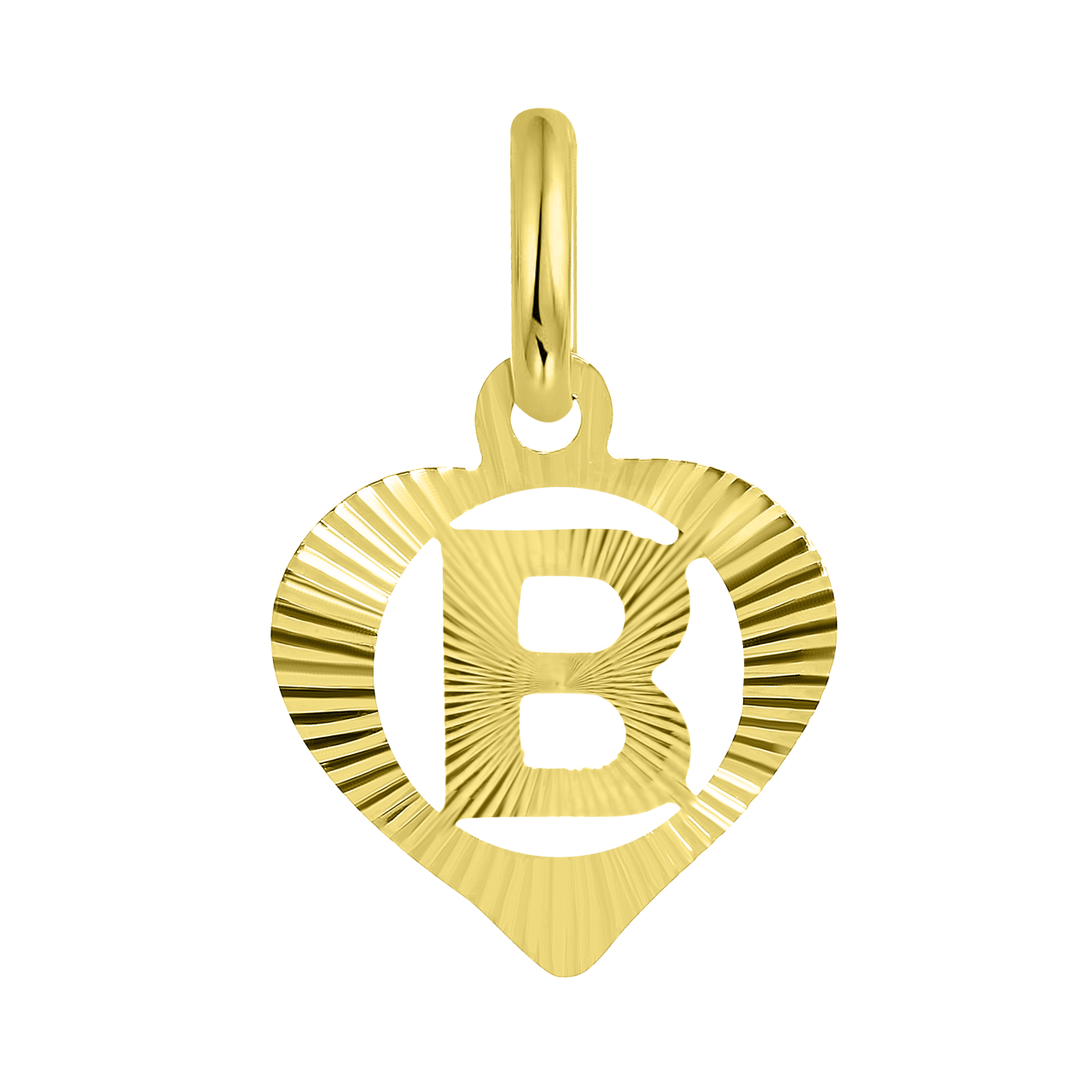 9 Karaat hanger hart met letter