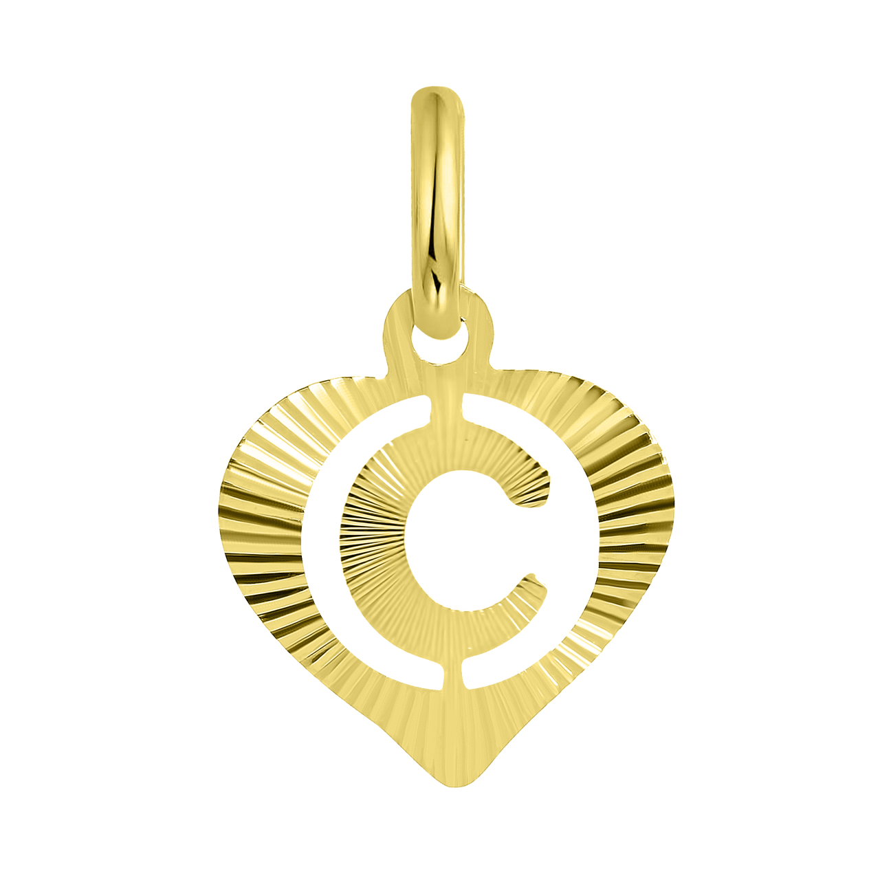 9 Karaat hanger hart met letter
