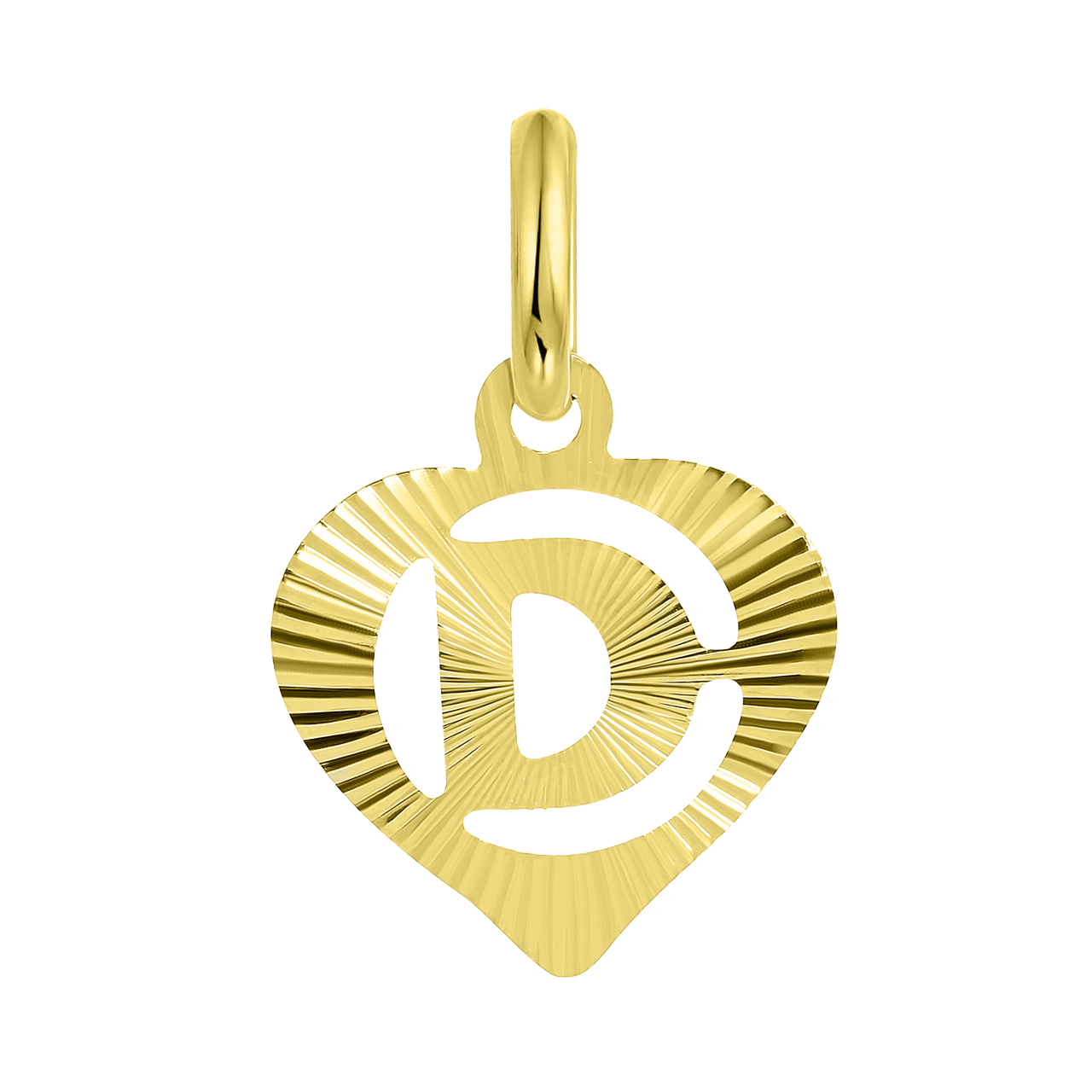 9 Karaat hanger hart met letter