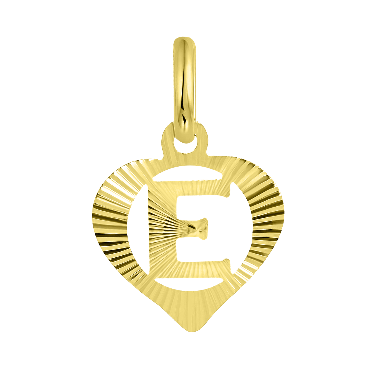 Buchstaben-Anhänger, 375 Gold, herzförmig