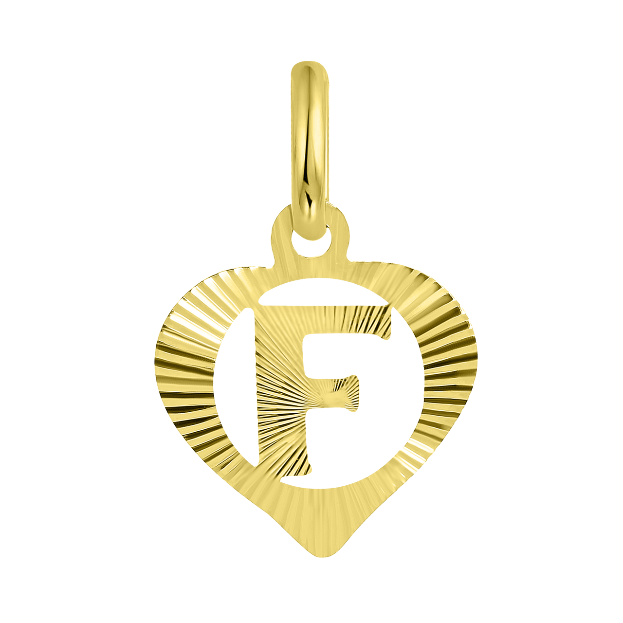 9 Karaat hanger hart met letter