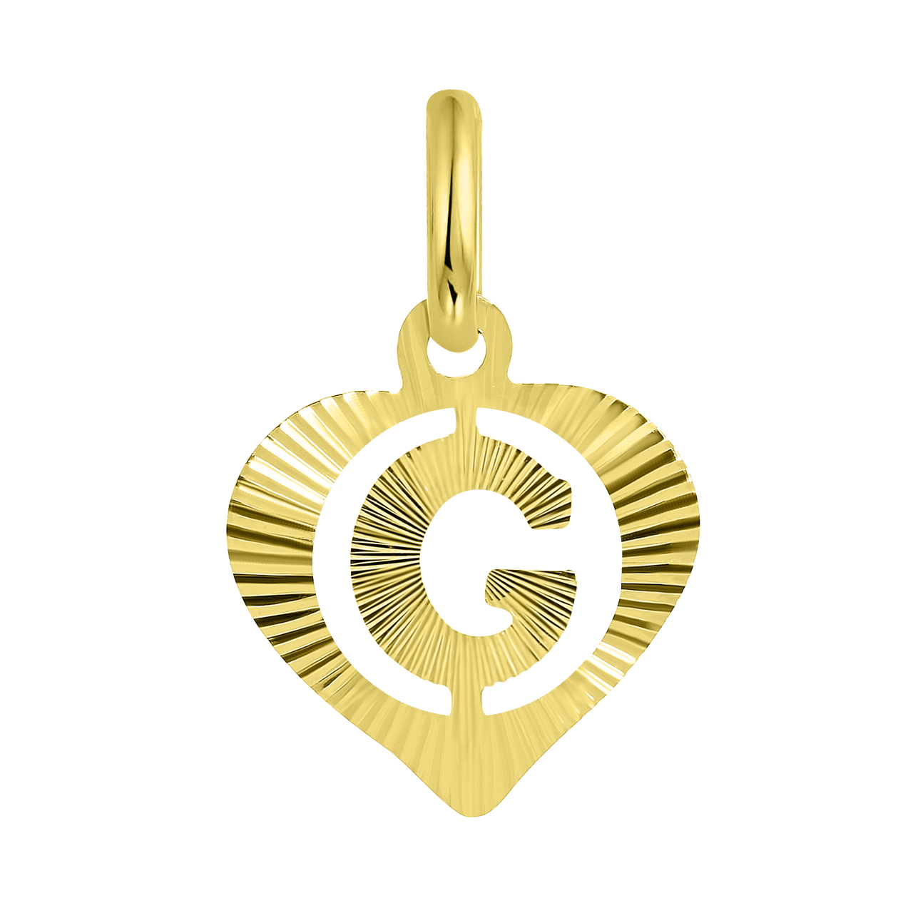 9 Karaat hanger hart met letter
