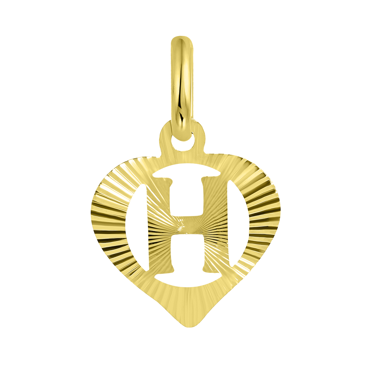 9 Karaat hanger hart met letter