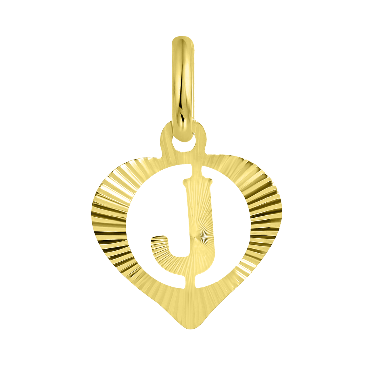 9 Karaat hanger hart met letter