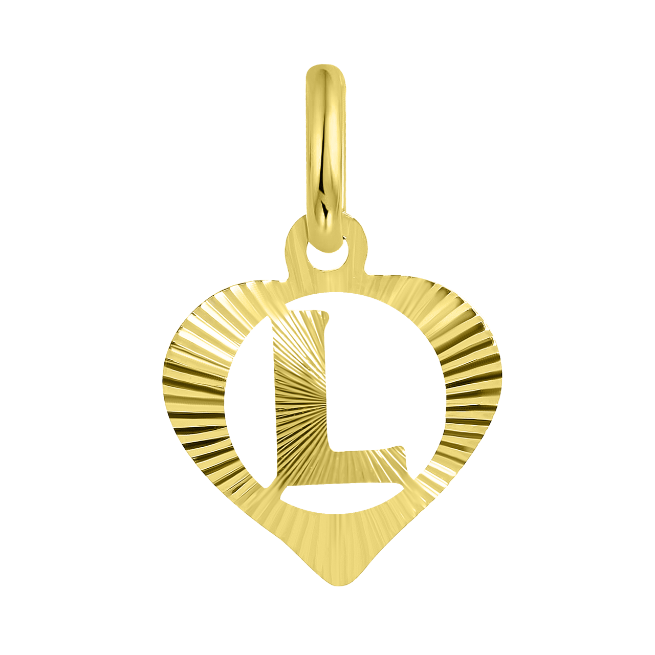 9 Karaat hanger hart met letter