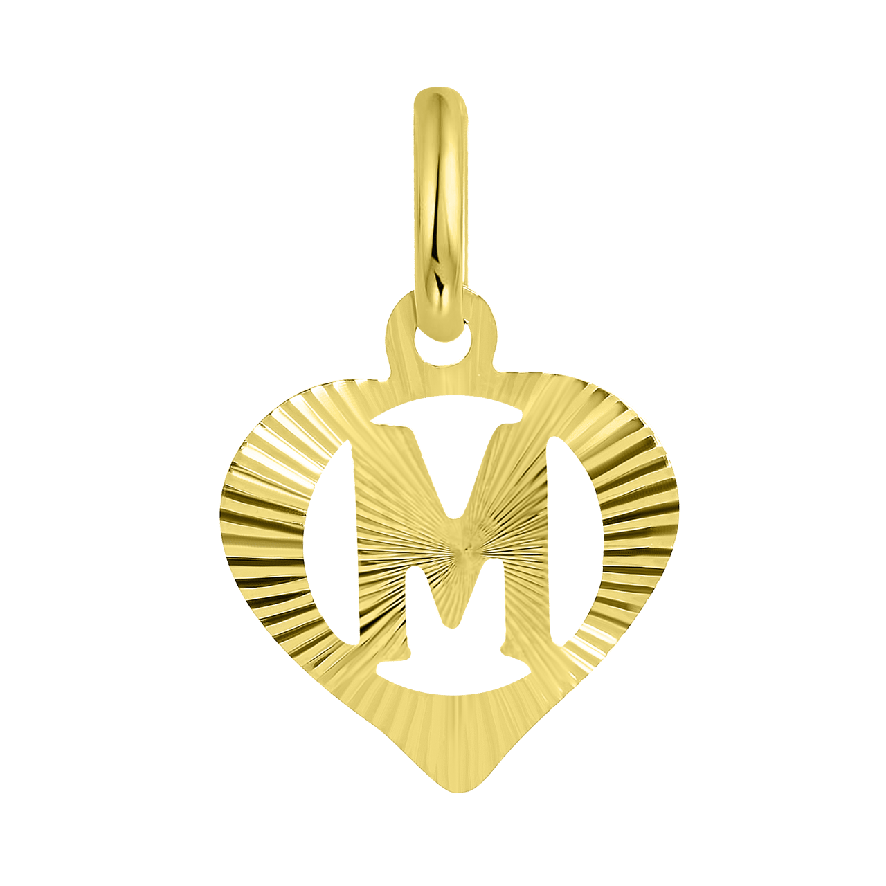 9 Karaat hanger hart met letter