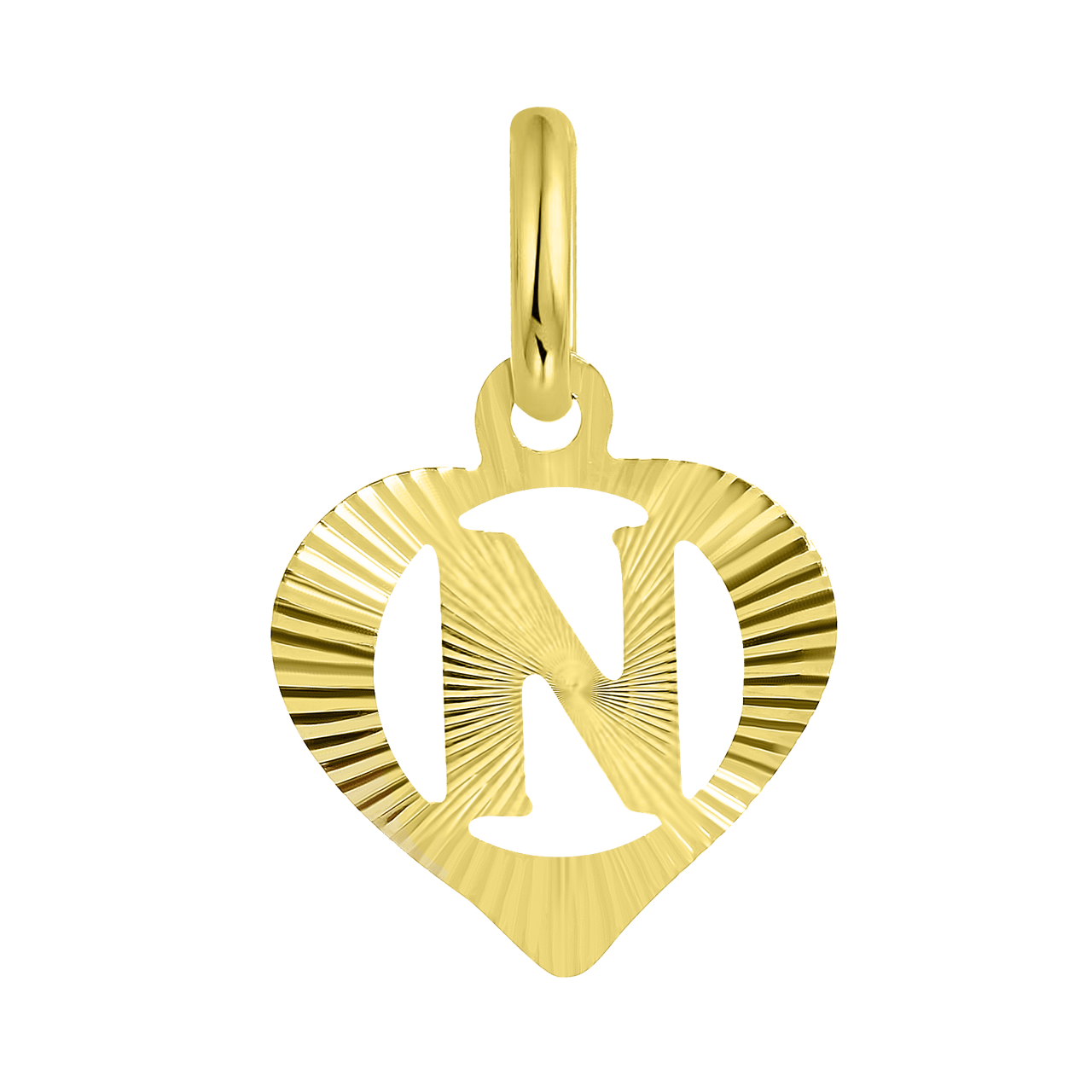 9 Karaat hanger hart met letter