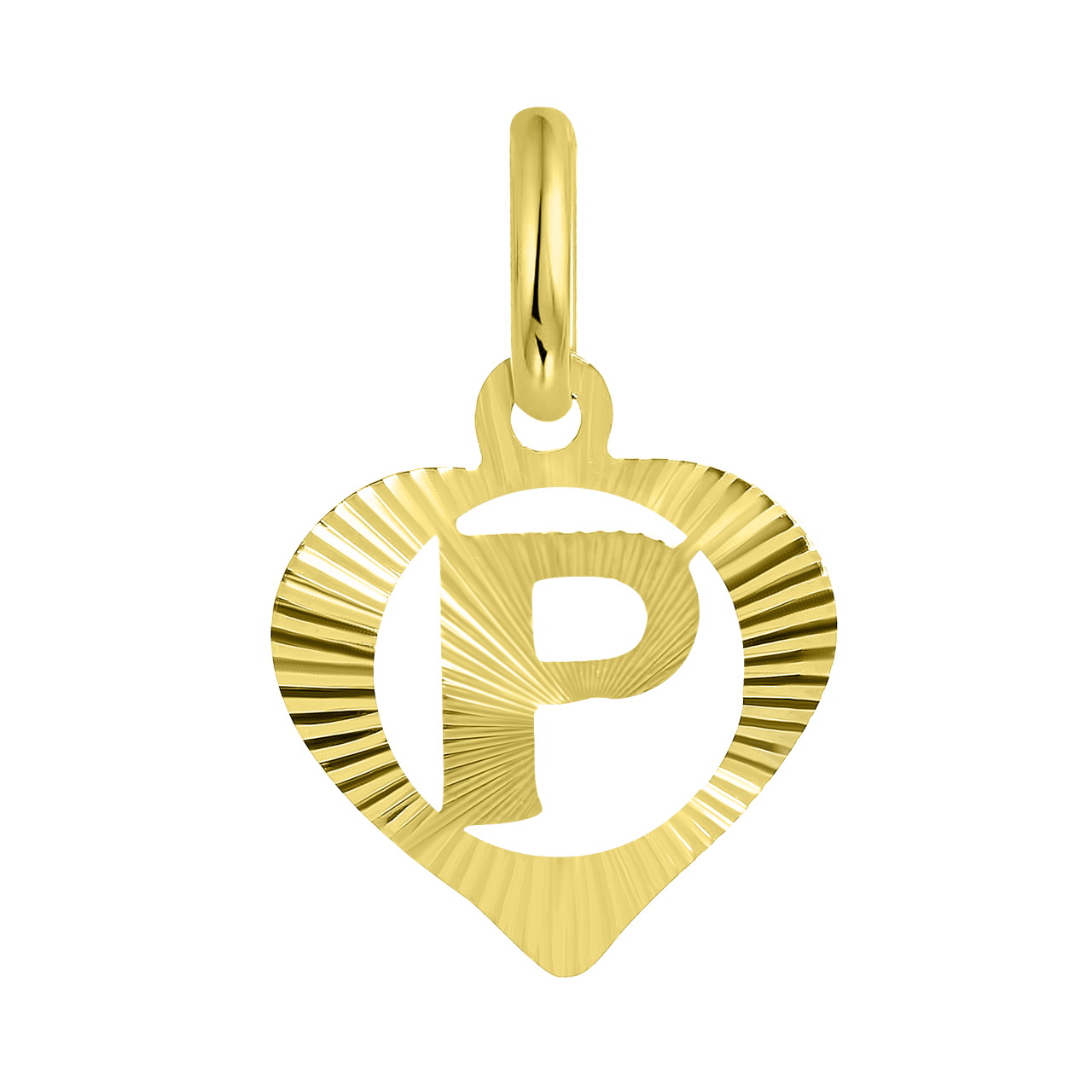 9 Karaat hanger hart met letter
