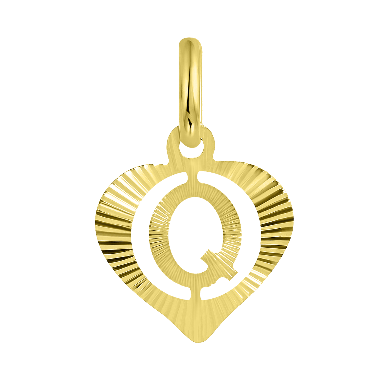 9 Karaat hanger hart met letter