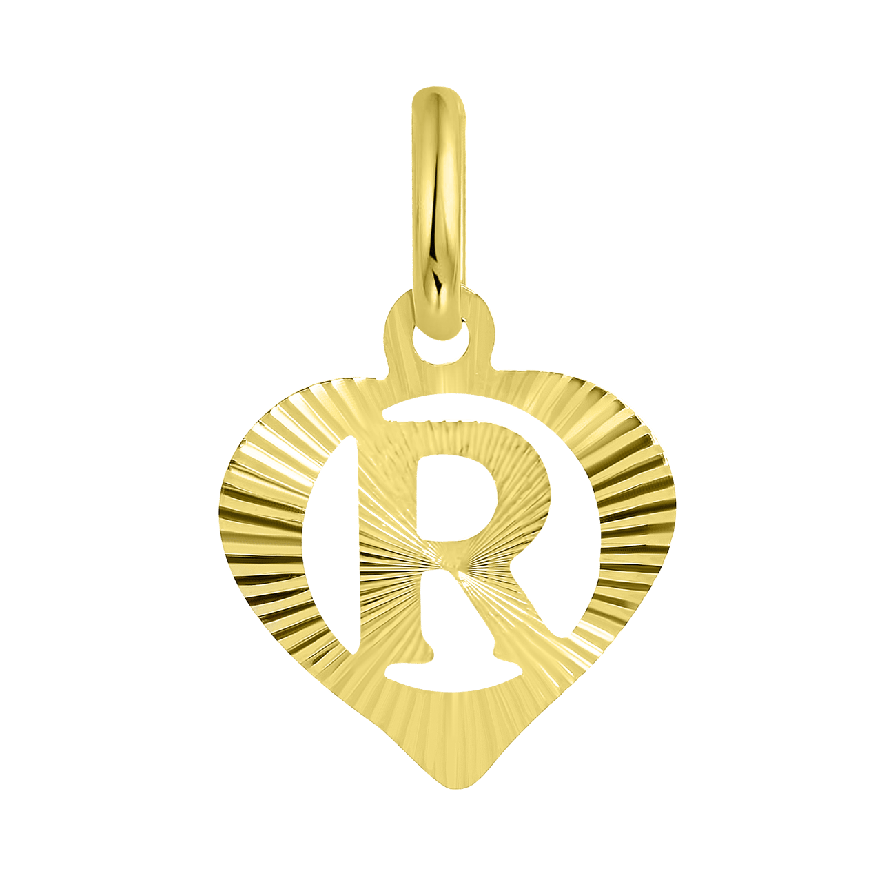 9 Karaat hanger hart met letter