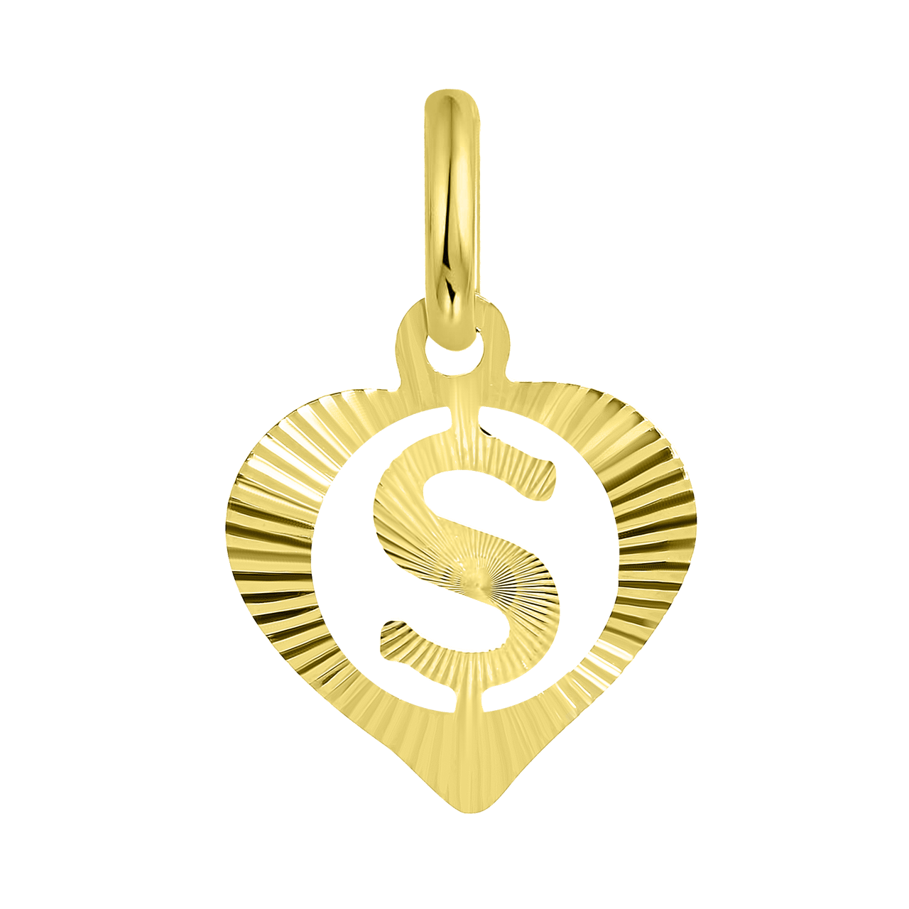 9 Karaat hanger hart met letter