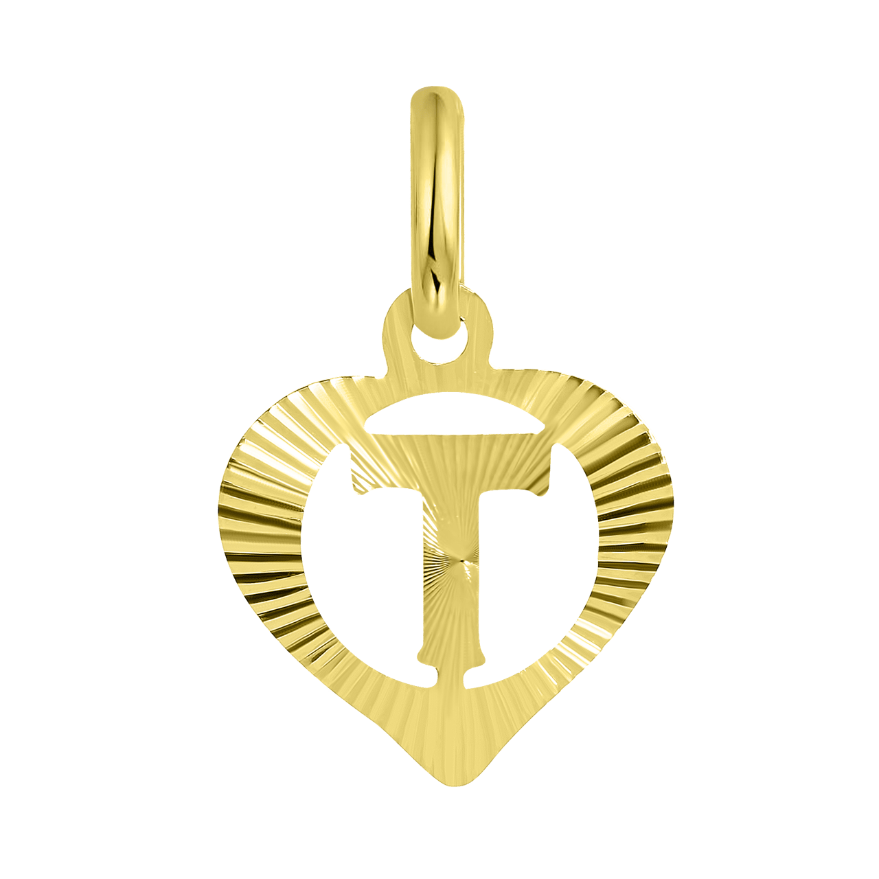 9 Karaat hanger hart met letter