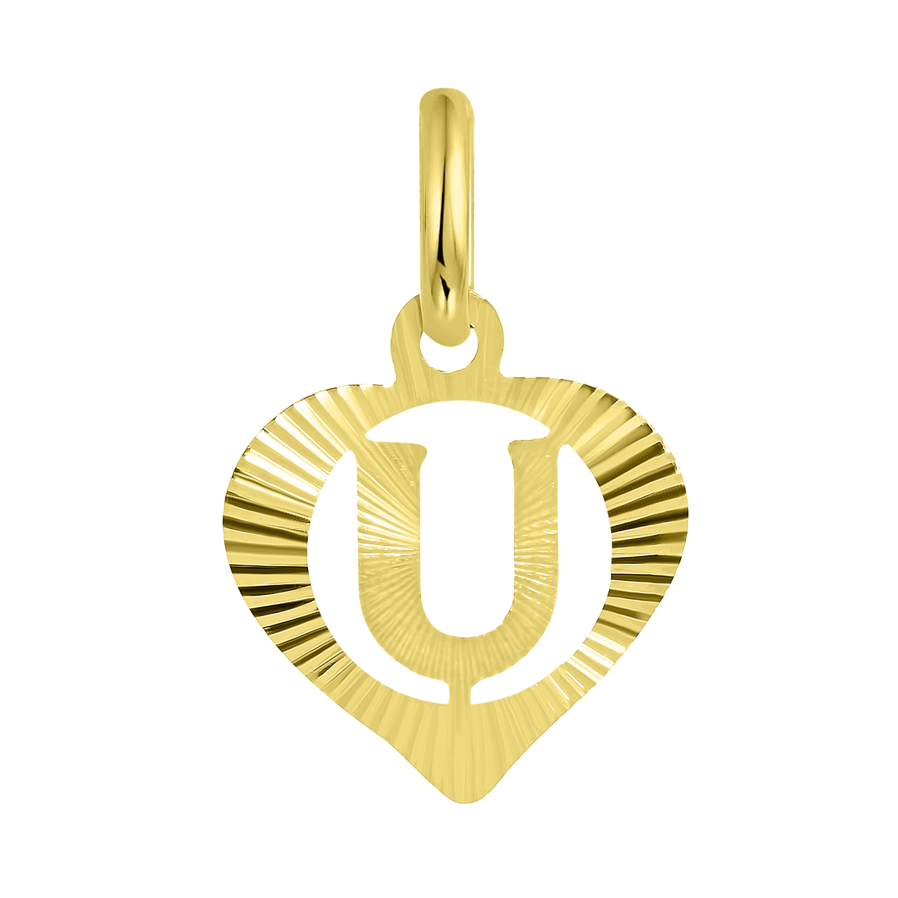 9 Karaat hanger hart met letter