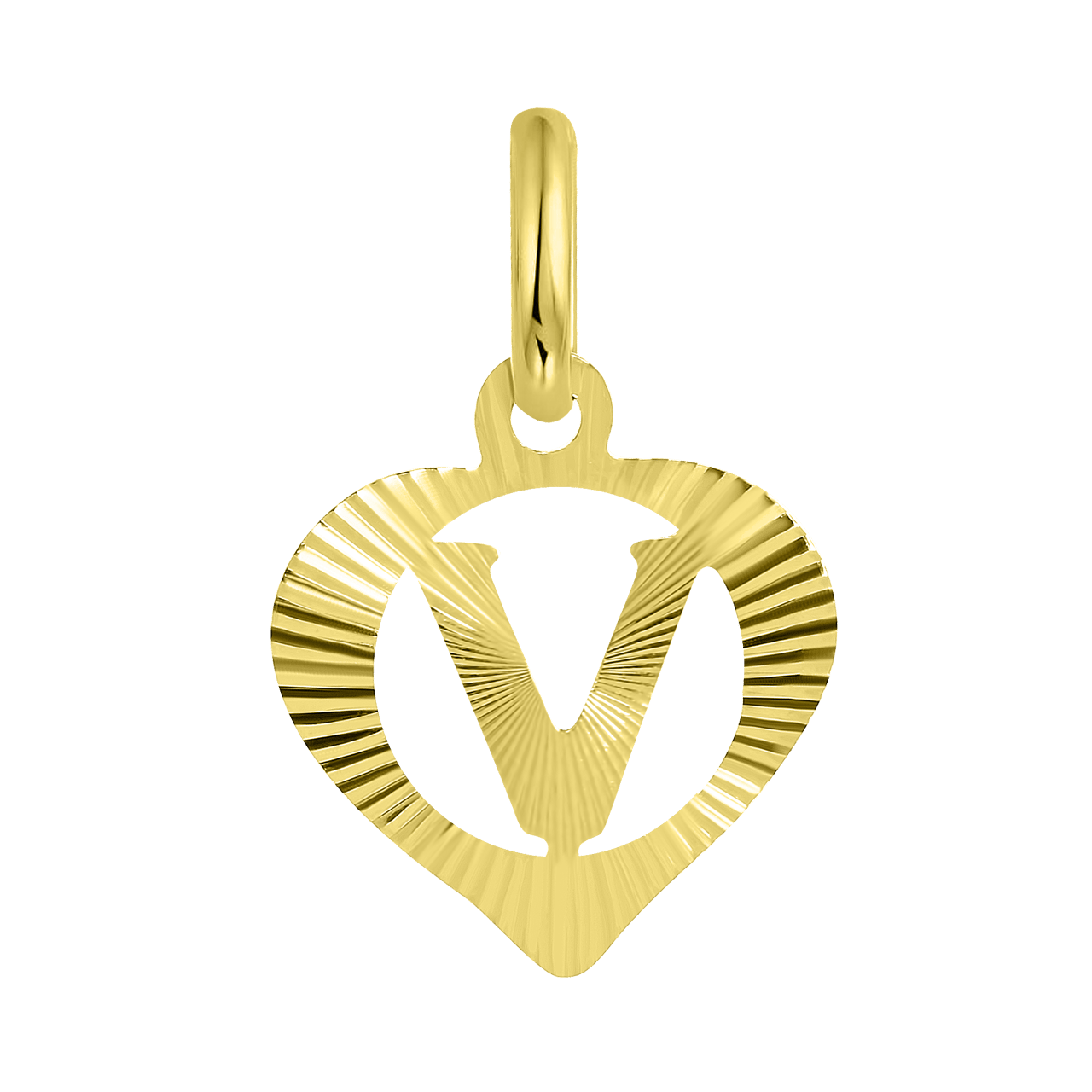 9 Karaat hanger hart met letter