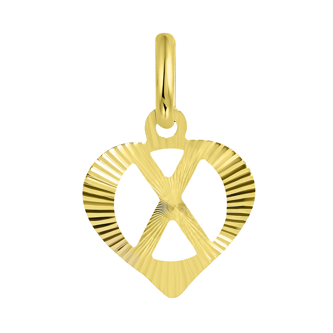 9 Karaat hanger hart met letter