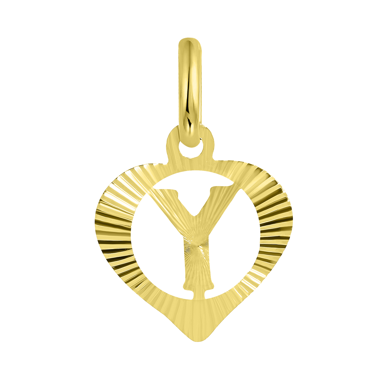 9 Karaat hanger hart met letter