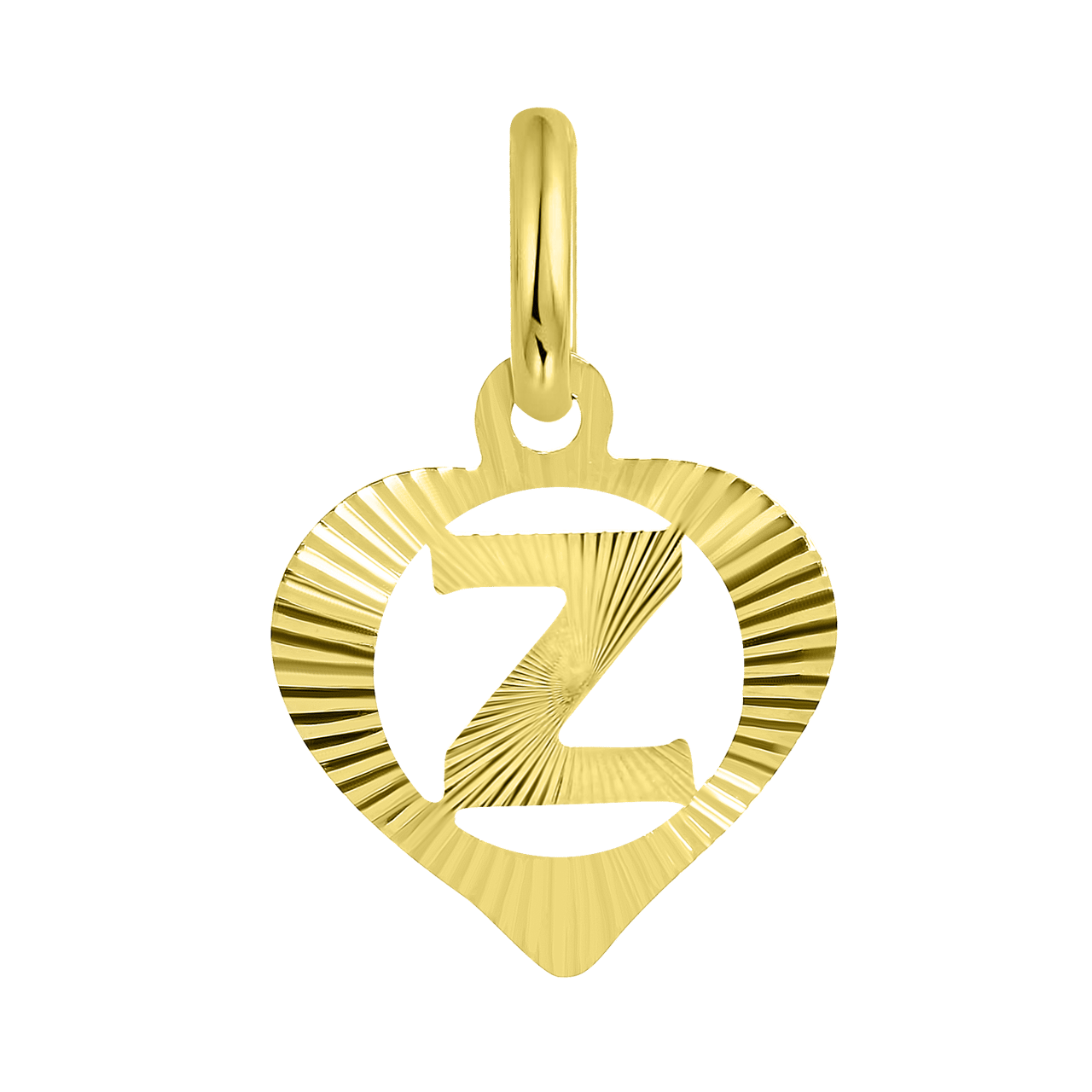 9 Karaat hanger hart met letter