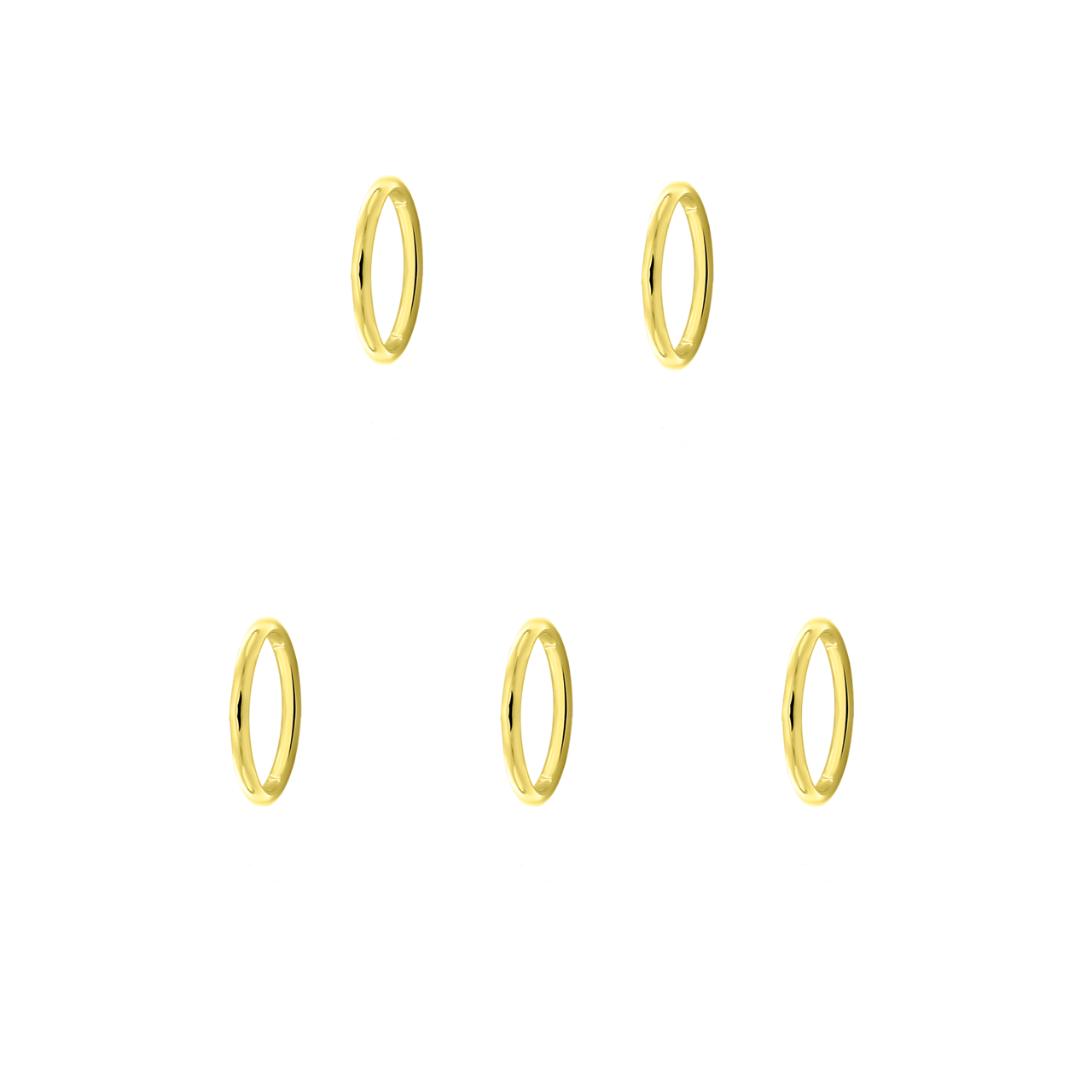 Goudkleurige byoux haar ringen