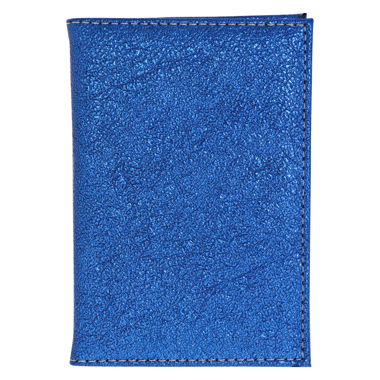 Paspoorthoesje blauw metalic