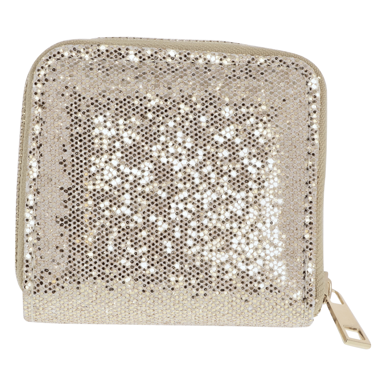 Goudkleurige portemonnee met glitter