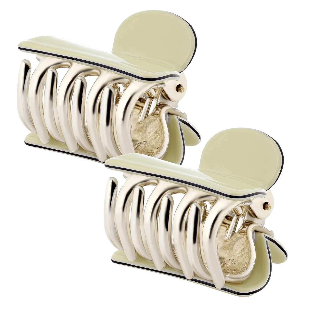 Set van 2 gele haarklemmetjes