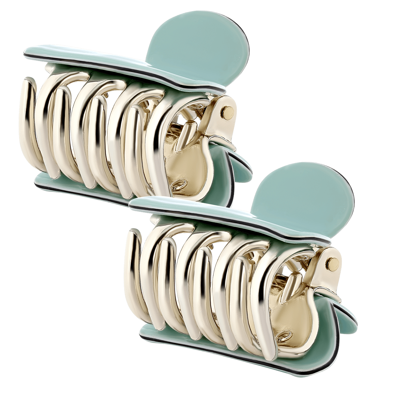 Set van 2 mintkleurige haarklemmetjes