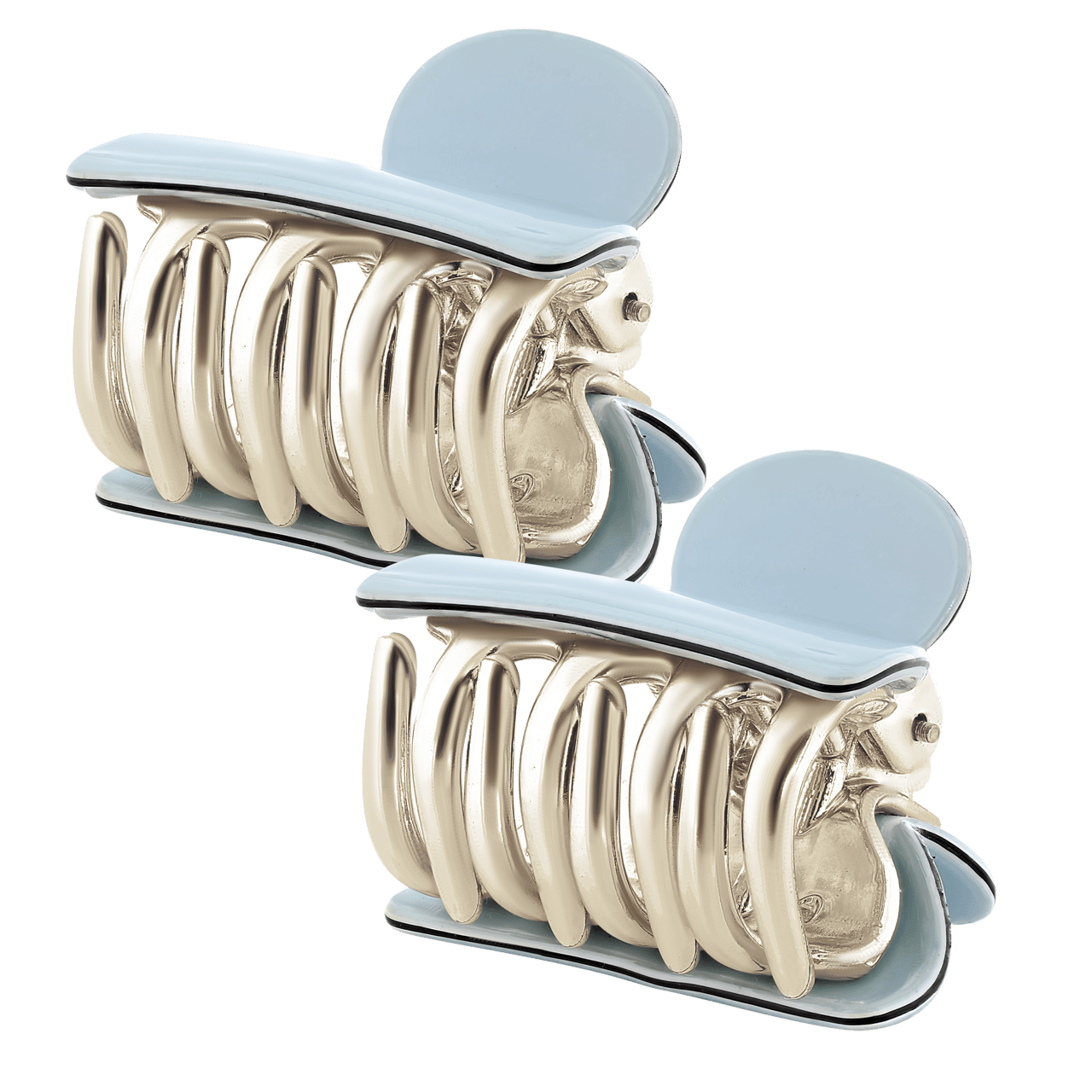 Set van 2 blauw haarklemmetjes