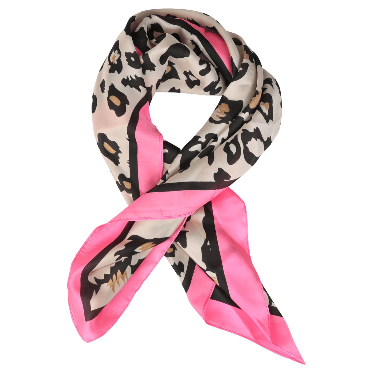 Halstuch mit Leopardenmuster, rosa