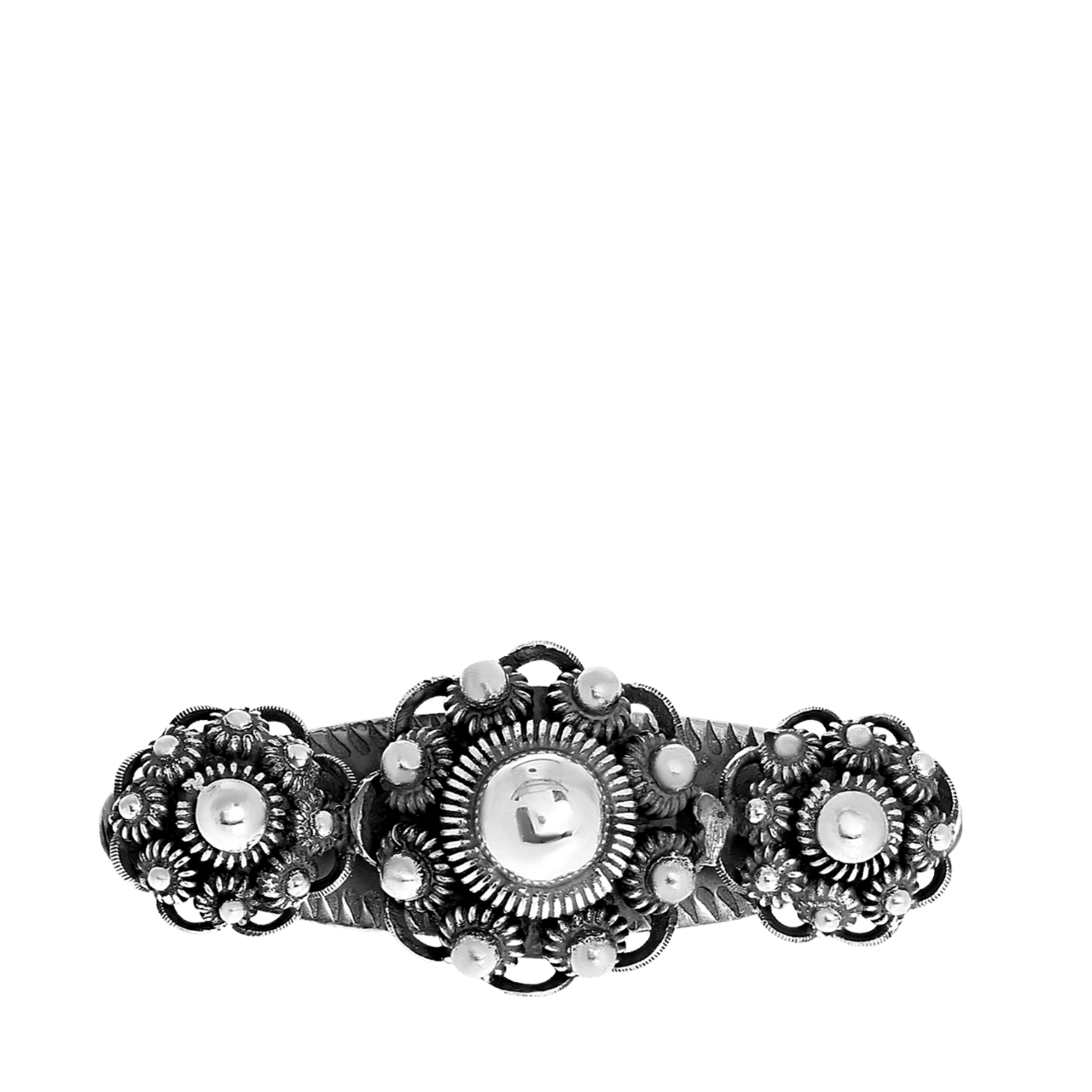 Zilveren broche 3 Zeeuwse knopen