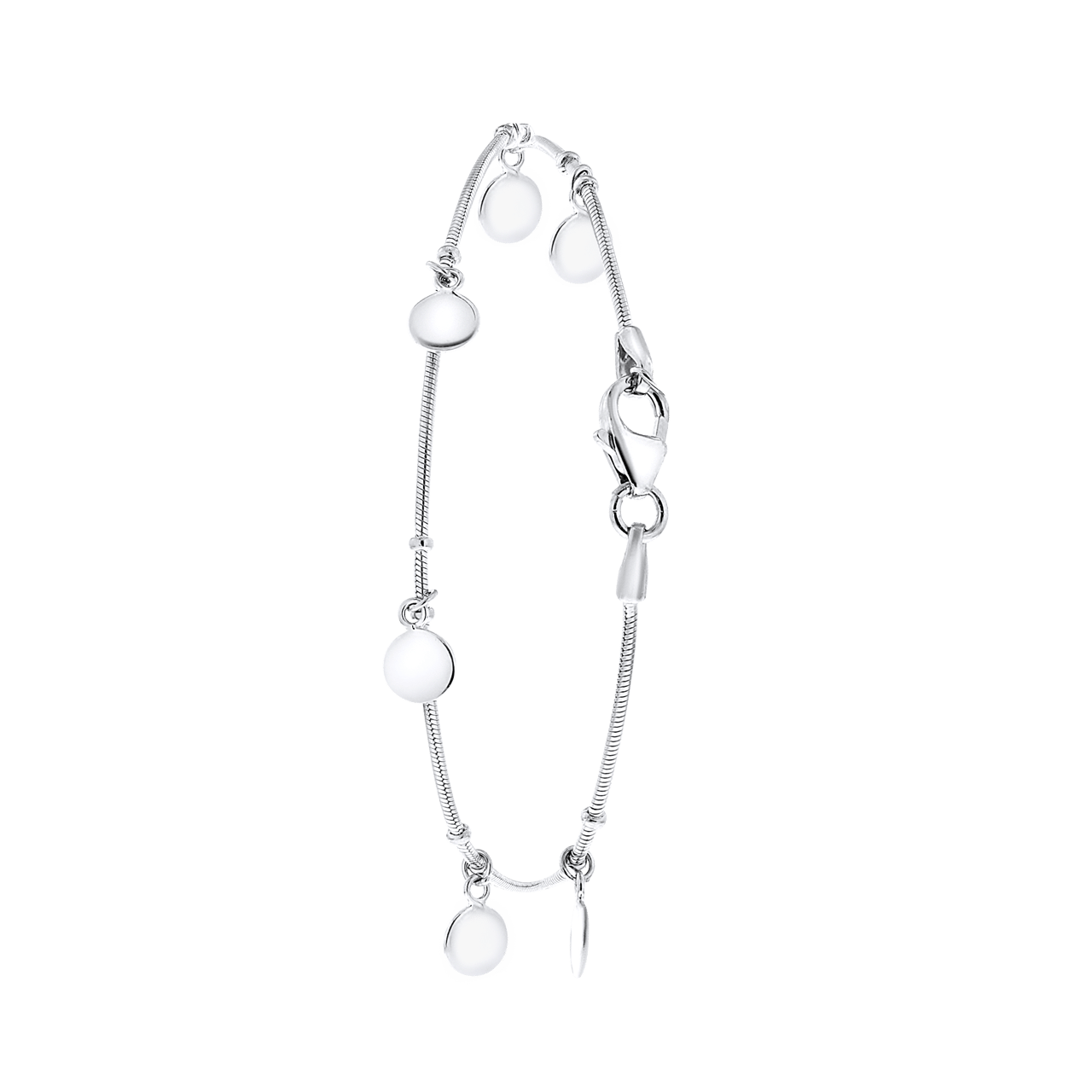 Zilveren armband discs