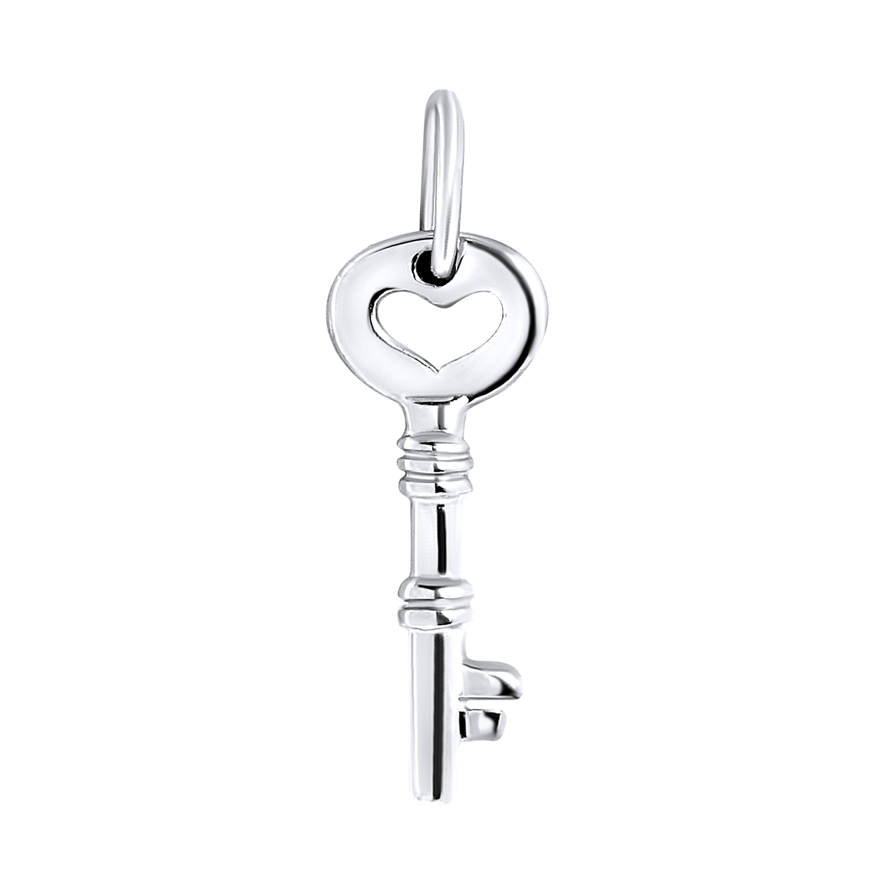 Anhänger, 925 Silber, Schlüssel/Herz