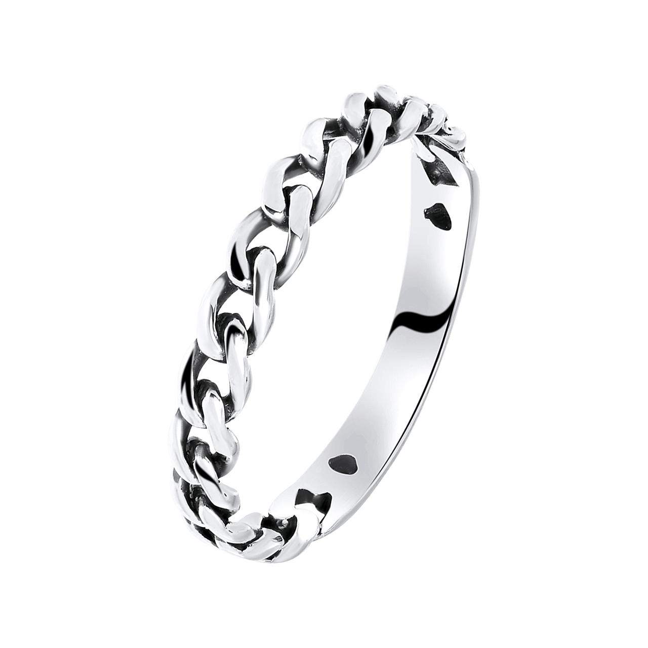 Zilveren ring Bali gourmetschakel