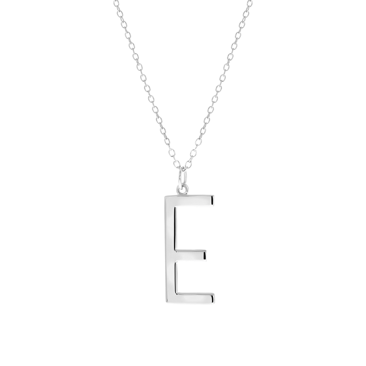 Zilveren ketting&hanger alfabet