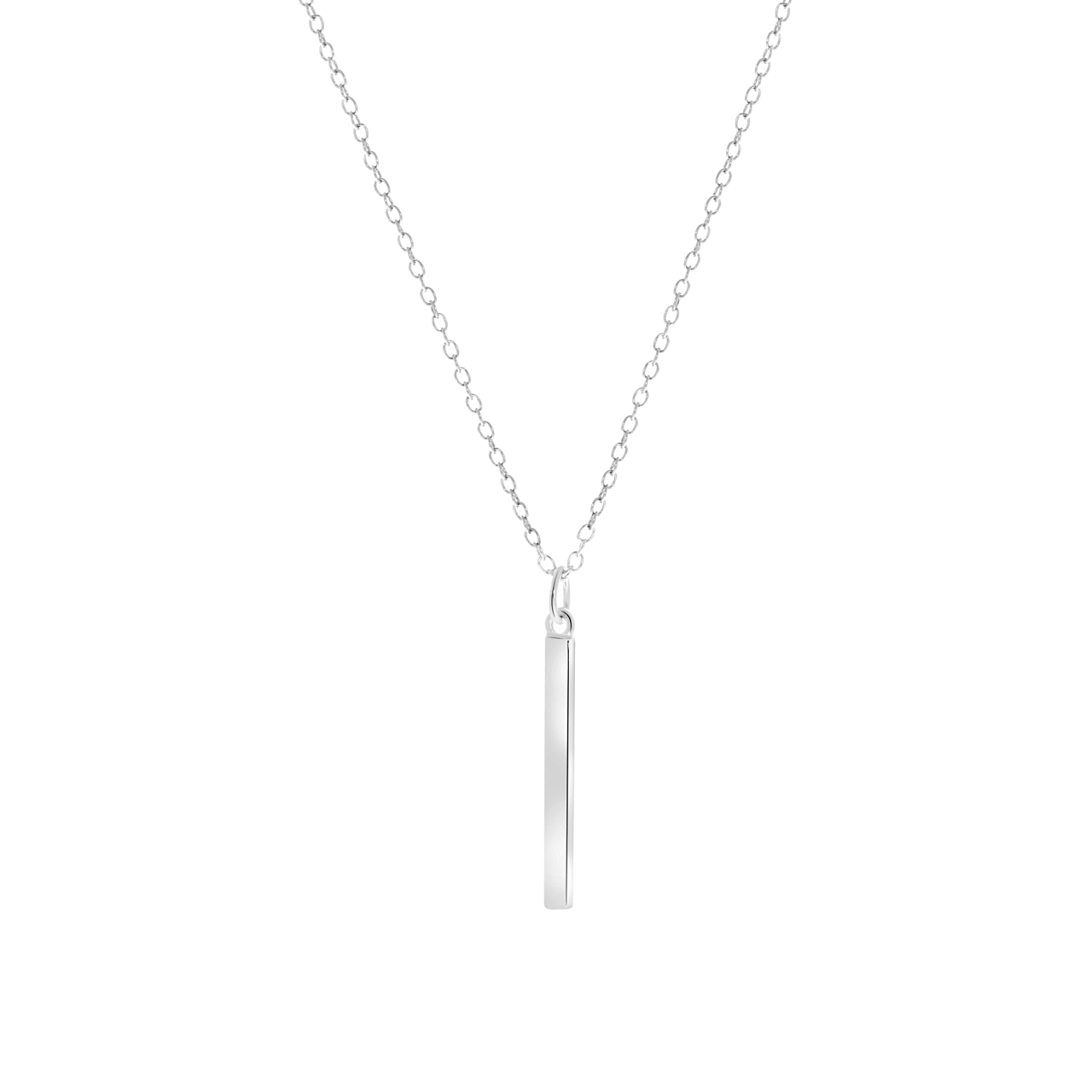 Zilveren ketting&hanger alfabet