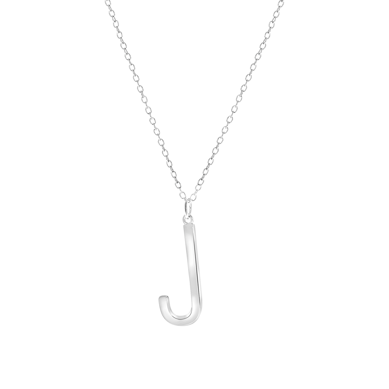 Zilveren ketting&hanger alfabet