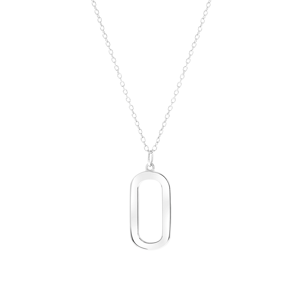 Zilveren ketting&hanger alfabet