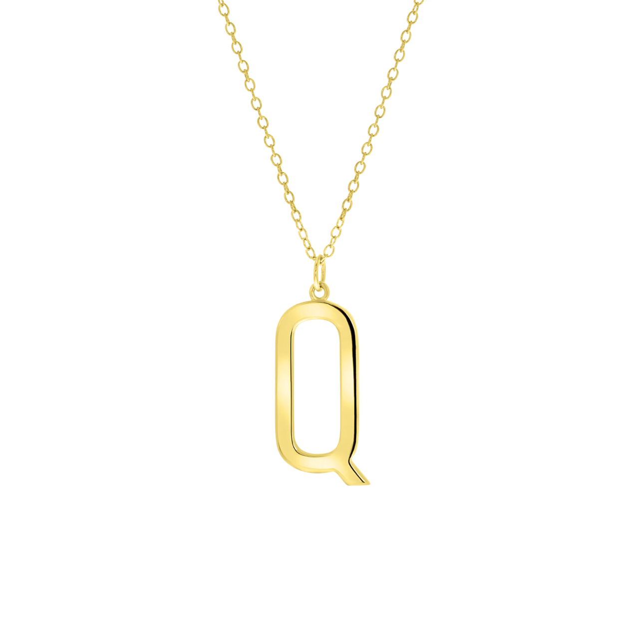 Zilveren ketting&hanger goldplated alfabet