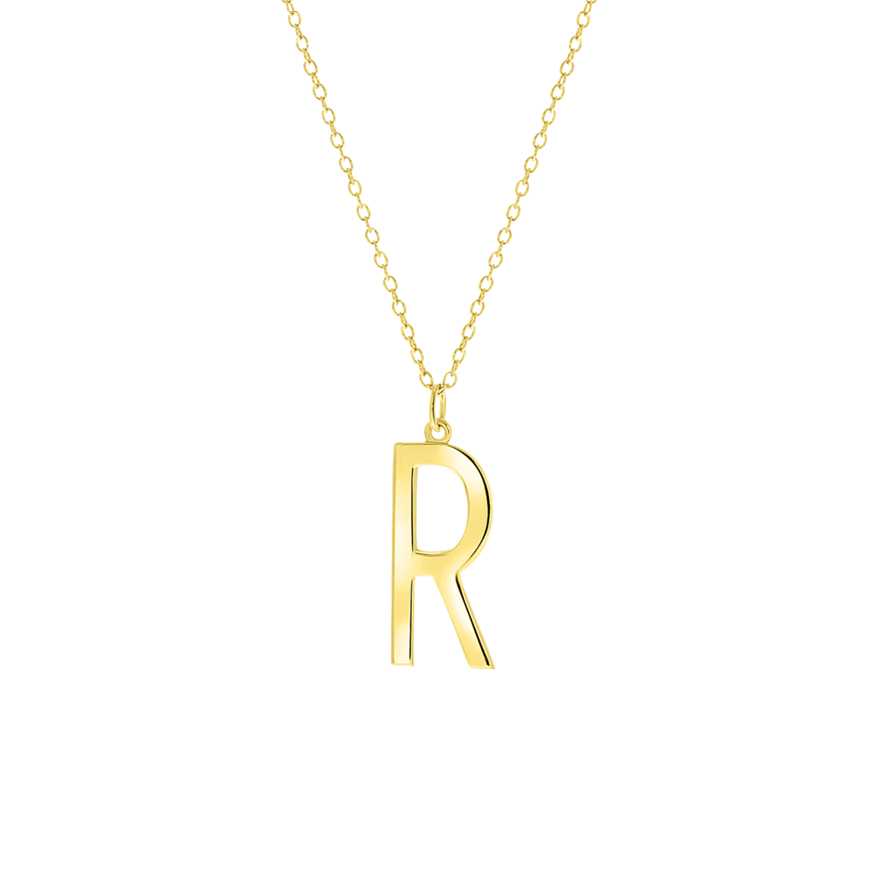 Zilveren ketting&hanger goldplated alfabet