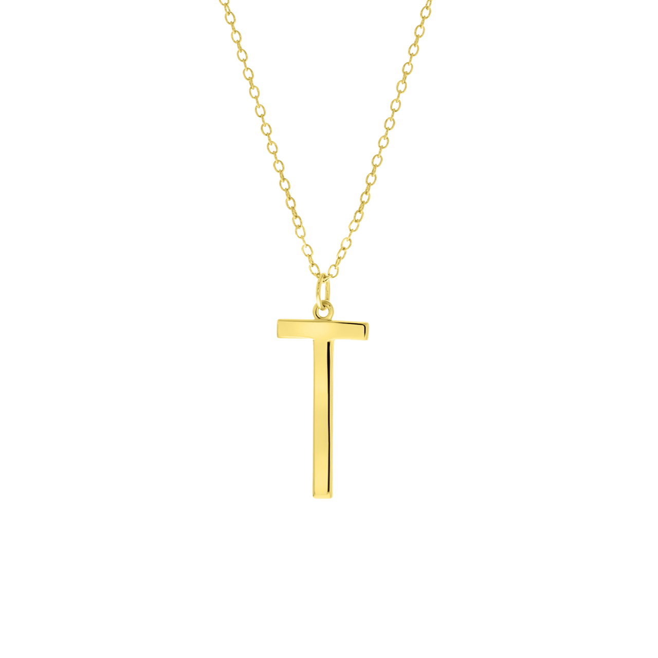 Zilveren ketting&hanger goldplated alfabet