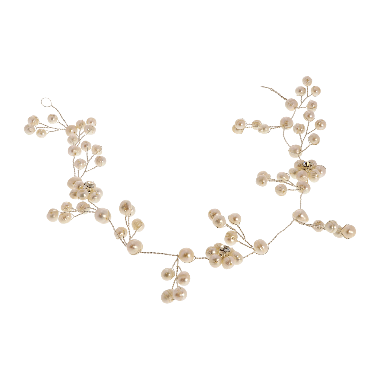 Haarschmuck mit Süßwasserperlen und Strass