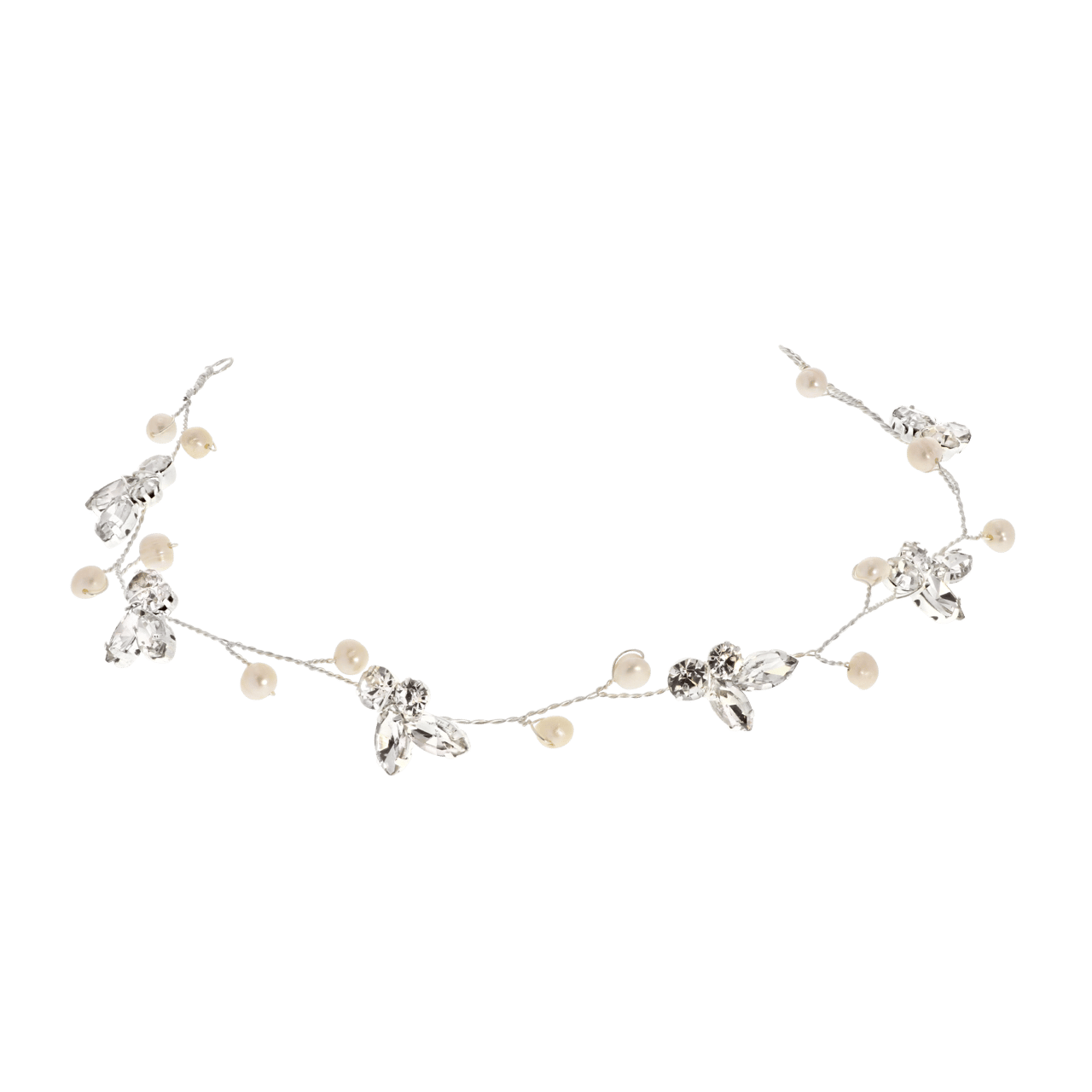 Haarschmuck mit Süßwasserperlen und Strass
