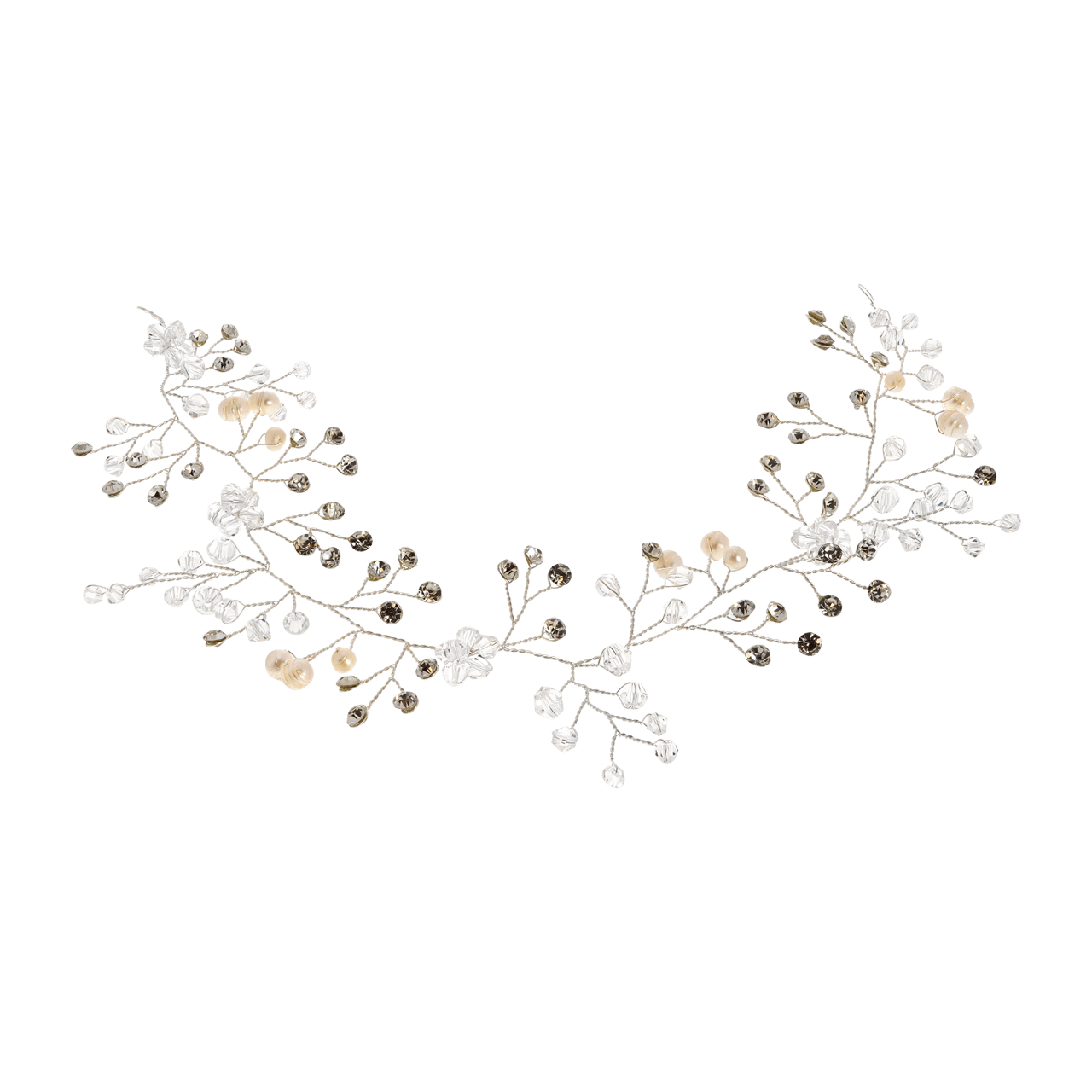 Haarschmuck mit Süßwasserperlen und Strass