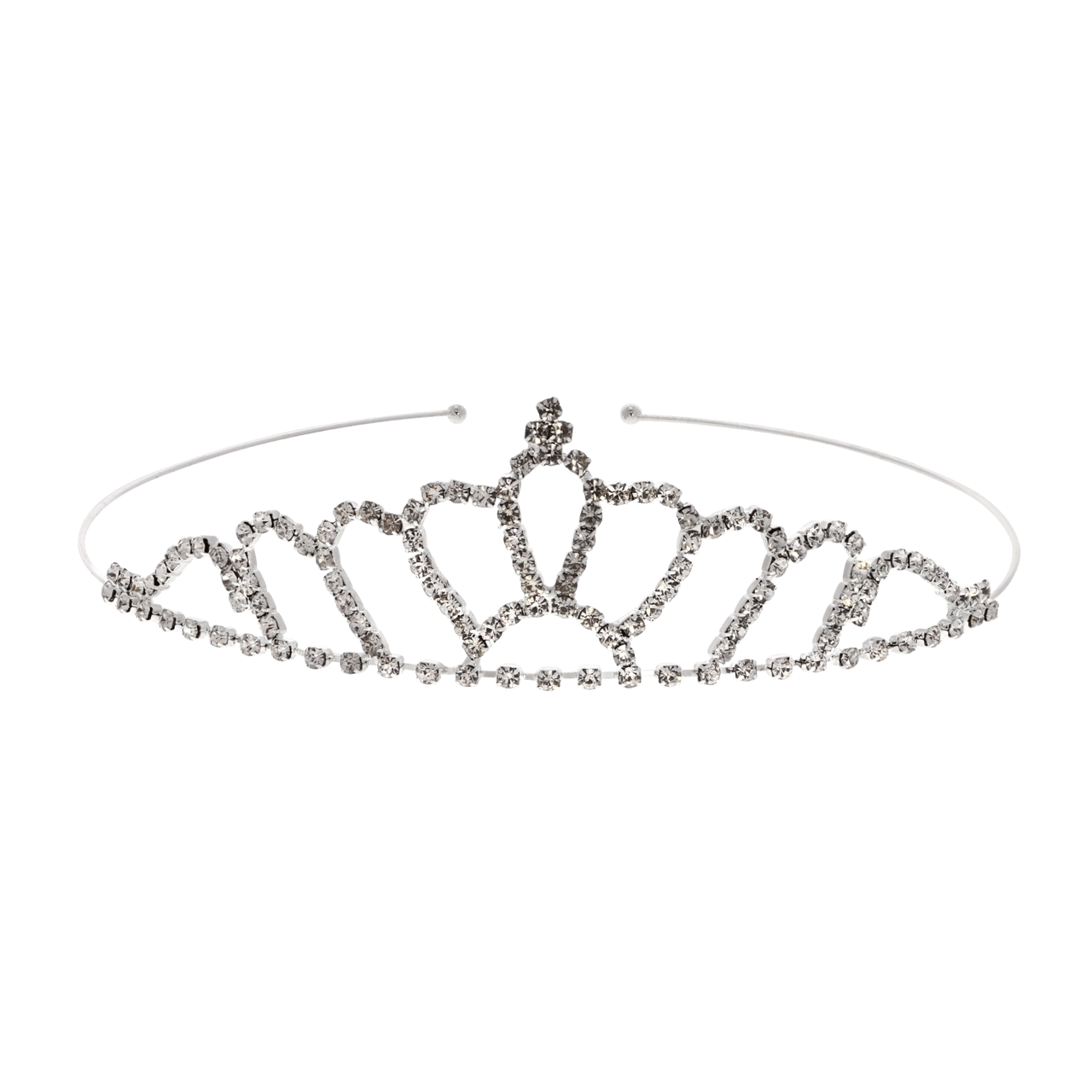 Plated diadeem met steentjes voor dames