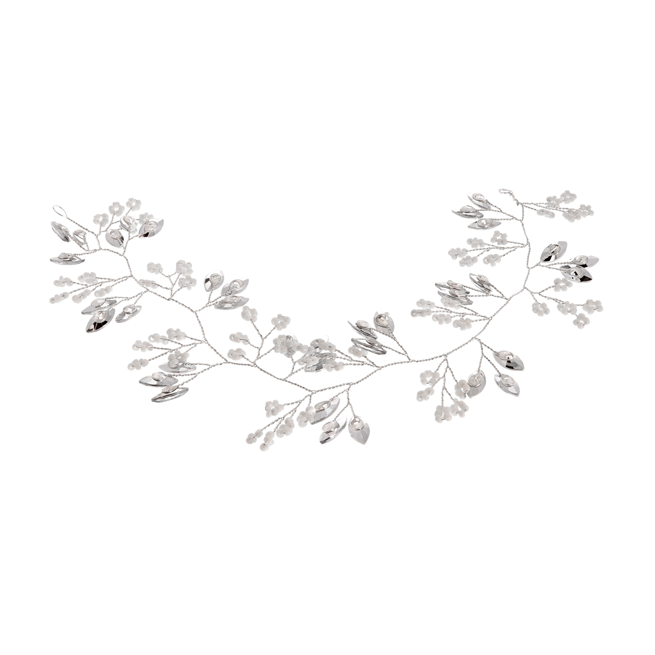 Haarsieraad met strass en kraaltjes