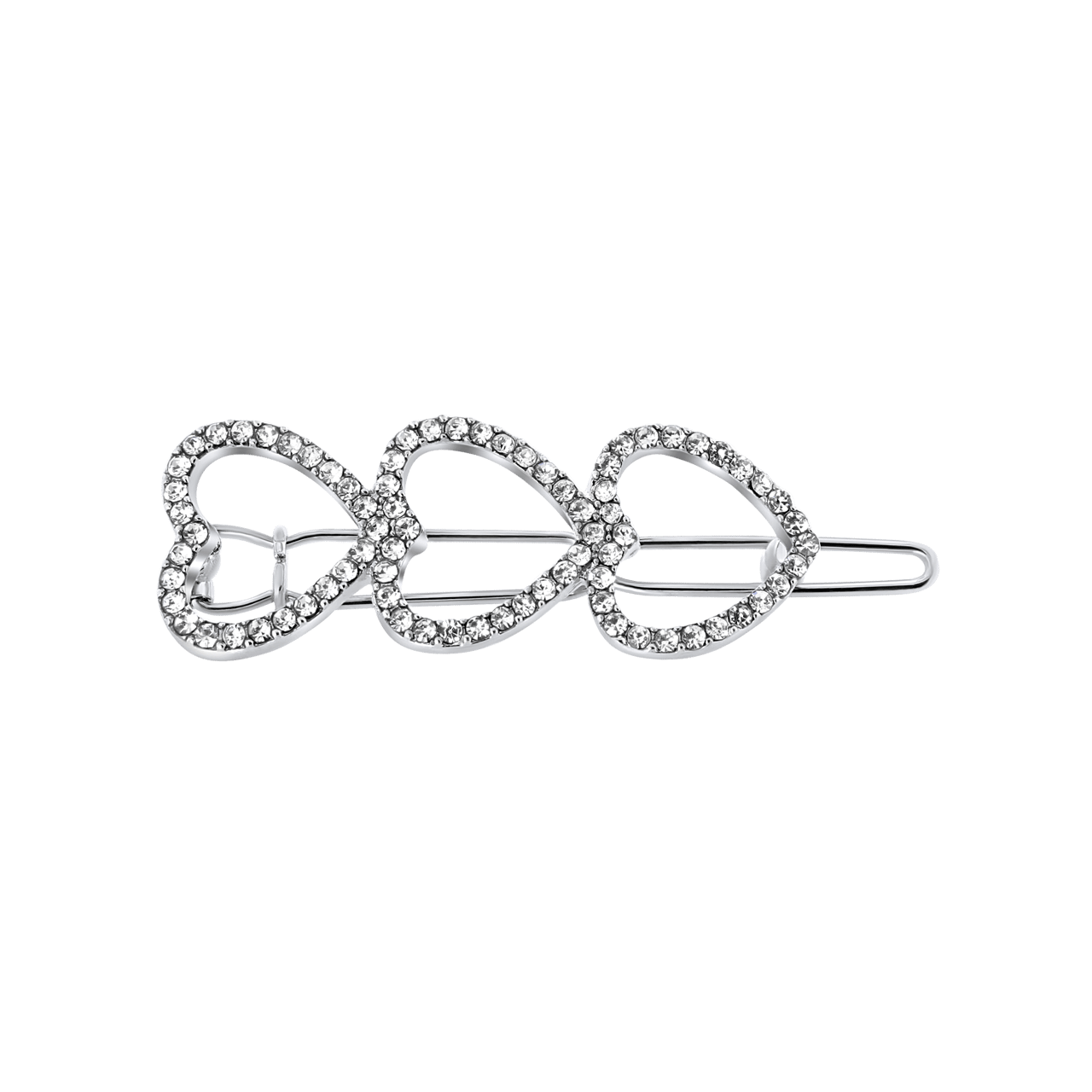 Bijoux zilverkleurige haaraccessoire met hart voor dames