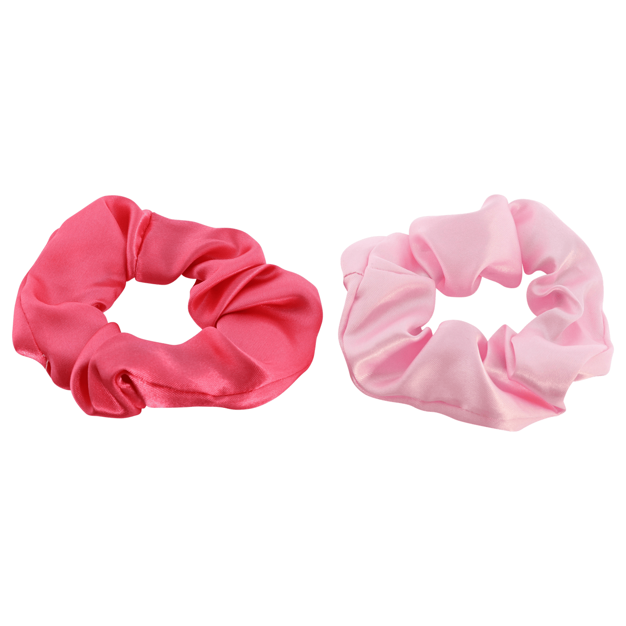 Set van 2 blauwe satijnlook scrunchies