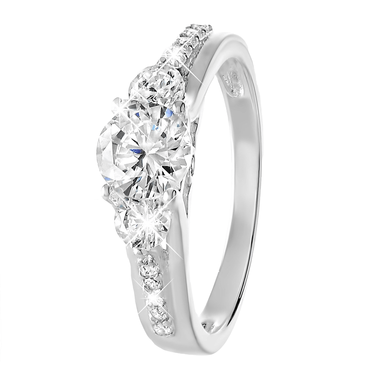 Silberner Ring mit Zirkonia